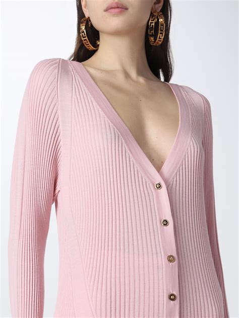 versace womens pink cardigan|Versace cardigan women's.